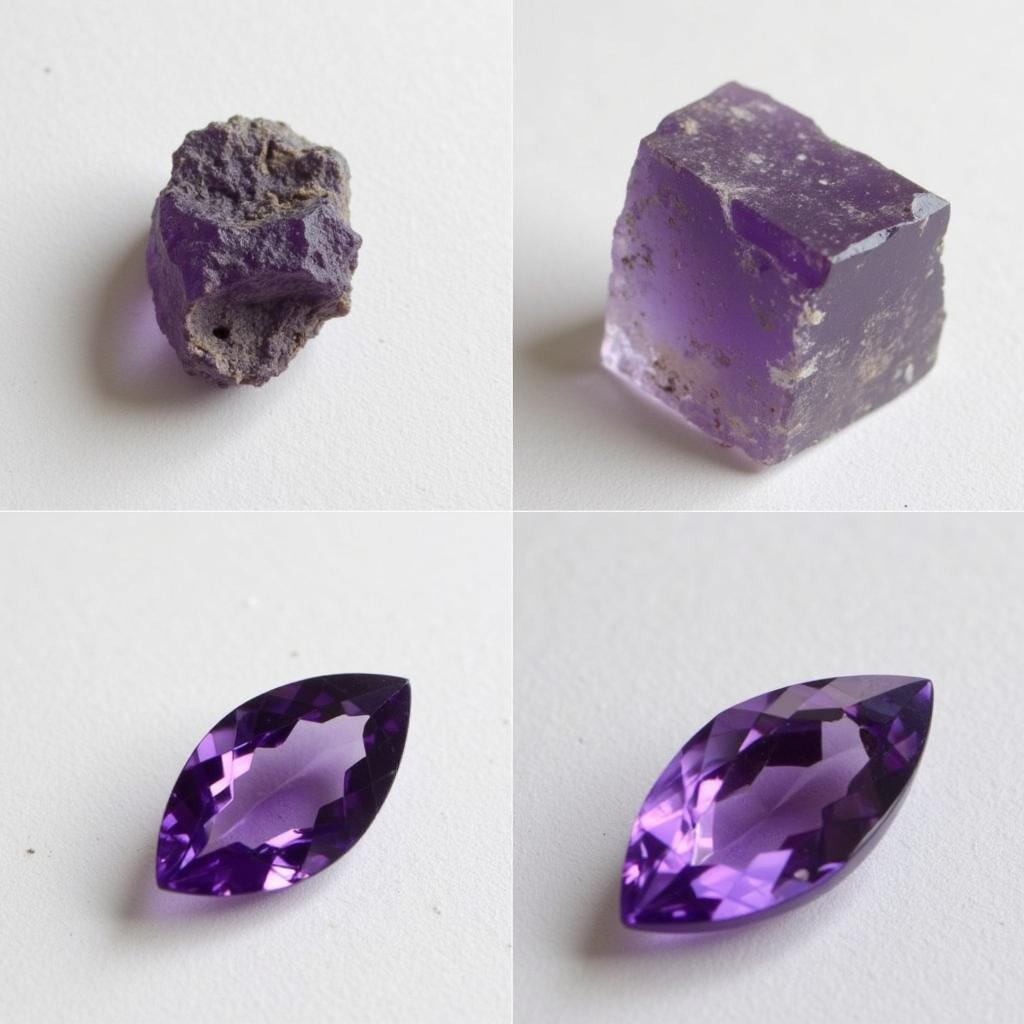 African Amethyst Marquise Cutting Process