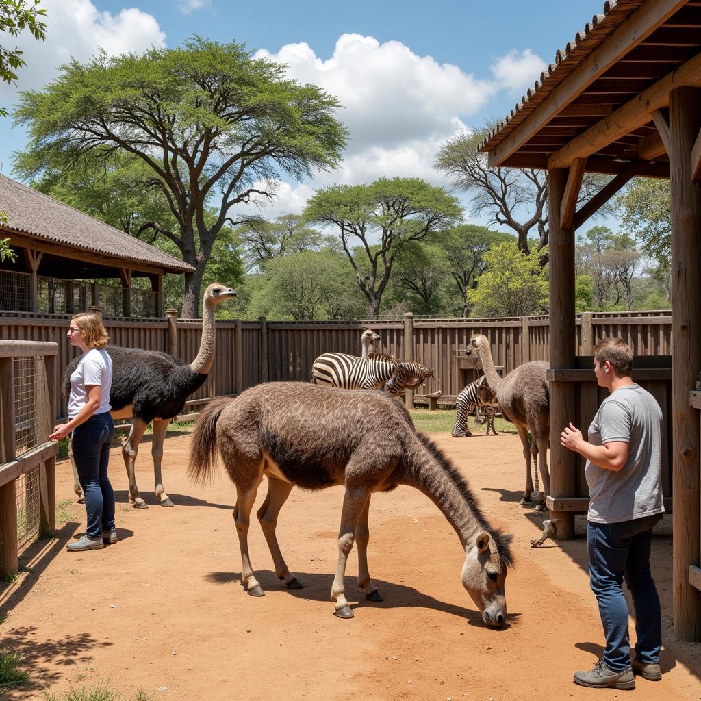 African animals for sale legally at a breeding facility