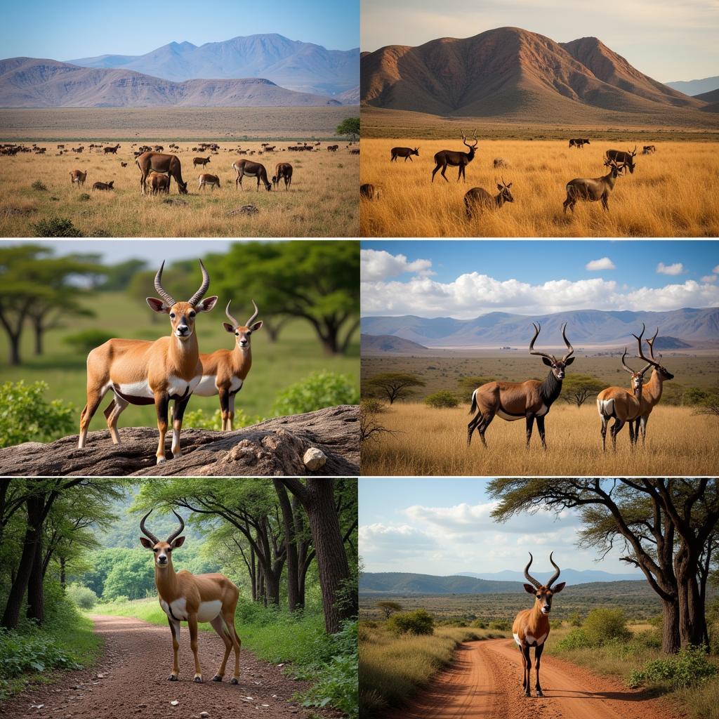 Diverse Habitats of African Antelopes