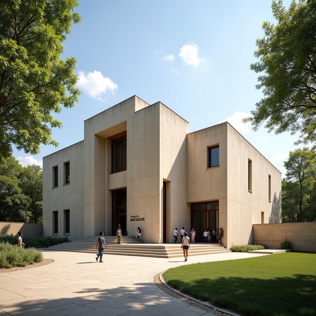 Exterior view of the African Art Museum in Paris, showcasing its architecture and entrance.