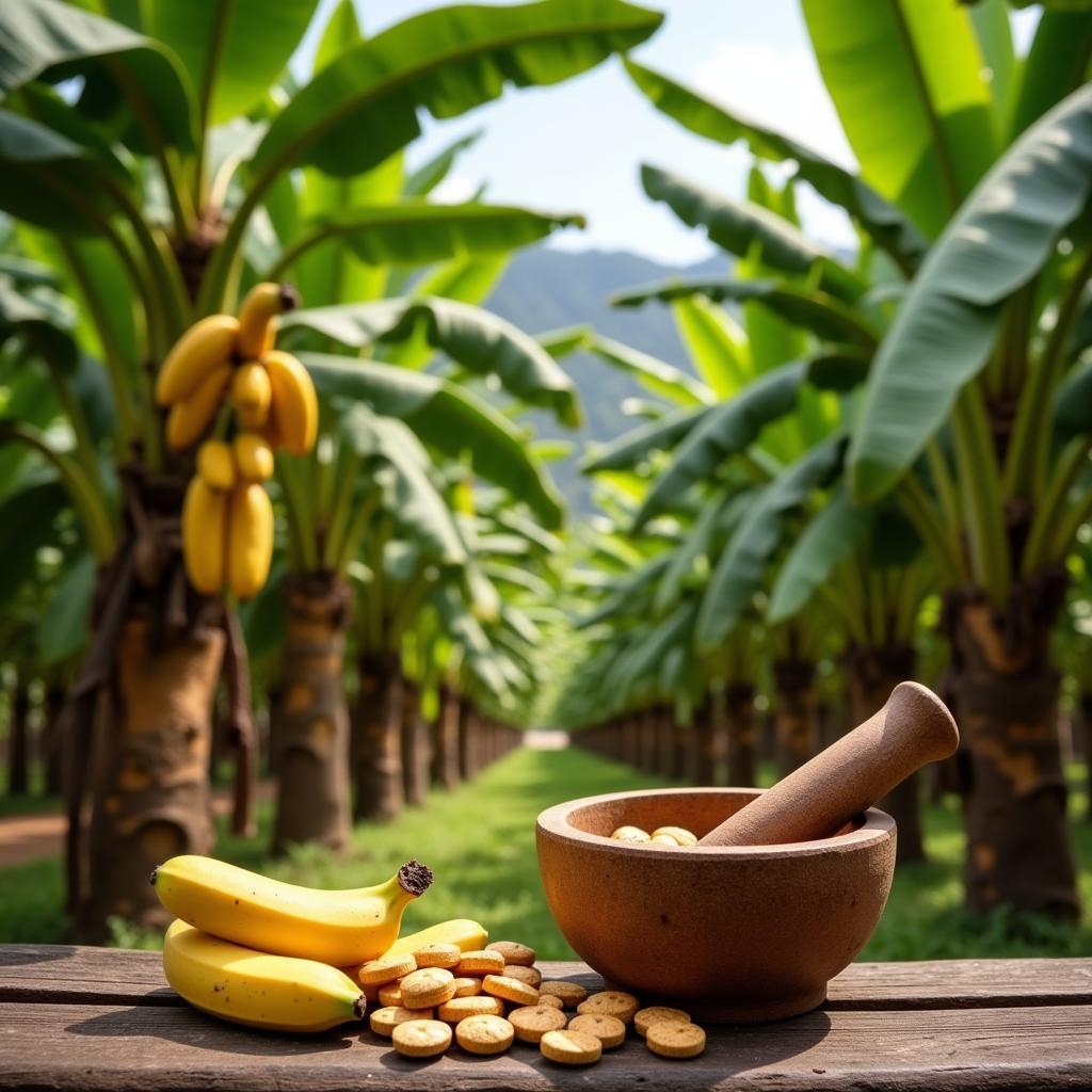 African Banana Plantation and Traditional Medicine