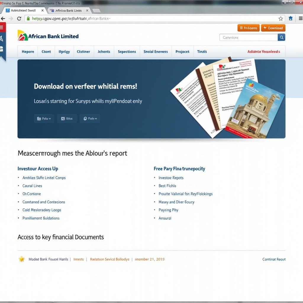 Downloading the African Bank Annual Report