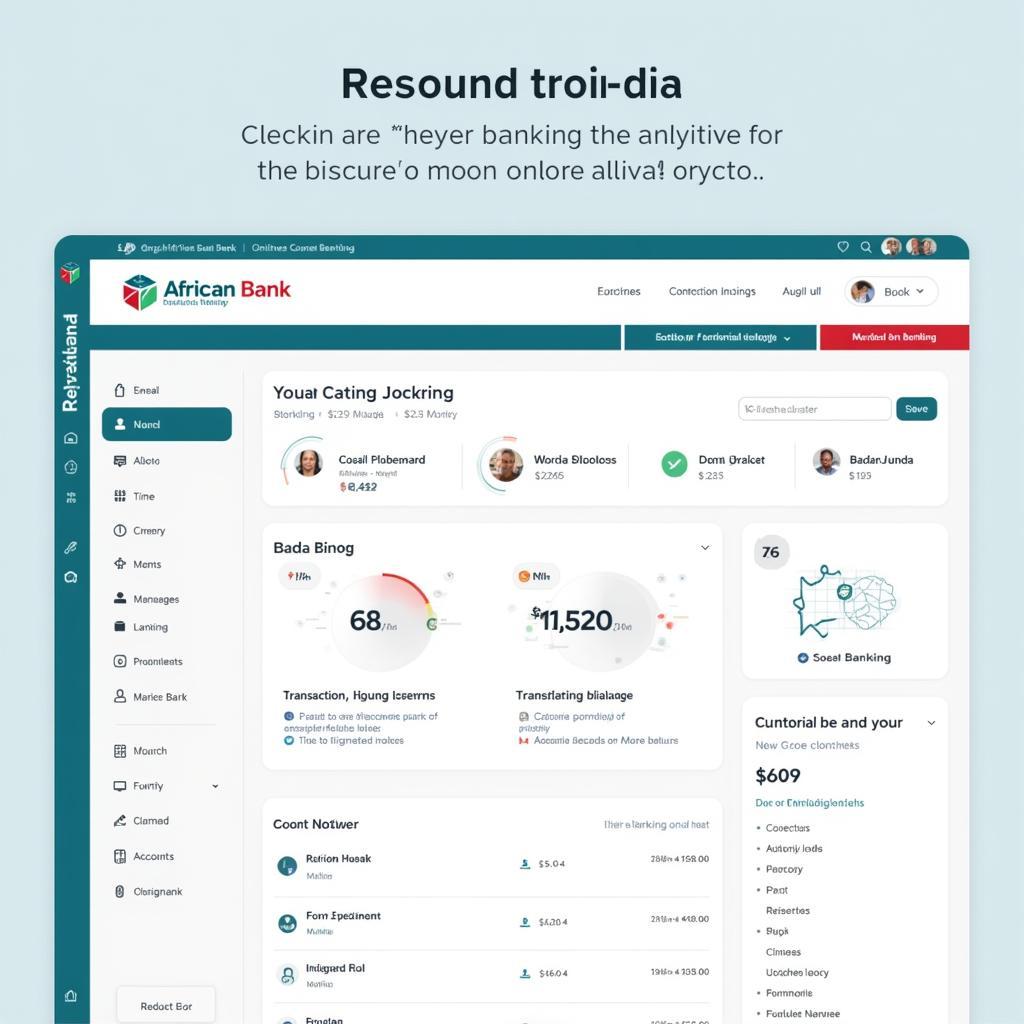 African Bank Online Banking Interface