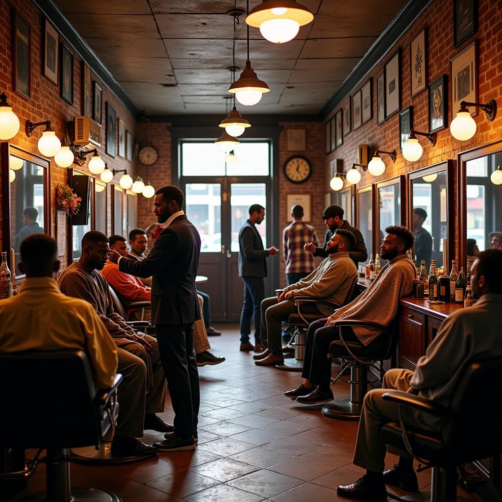 Inside an African Barber Shop