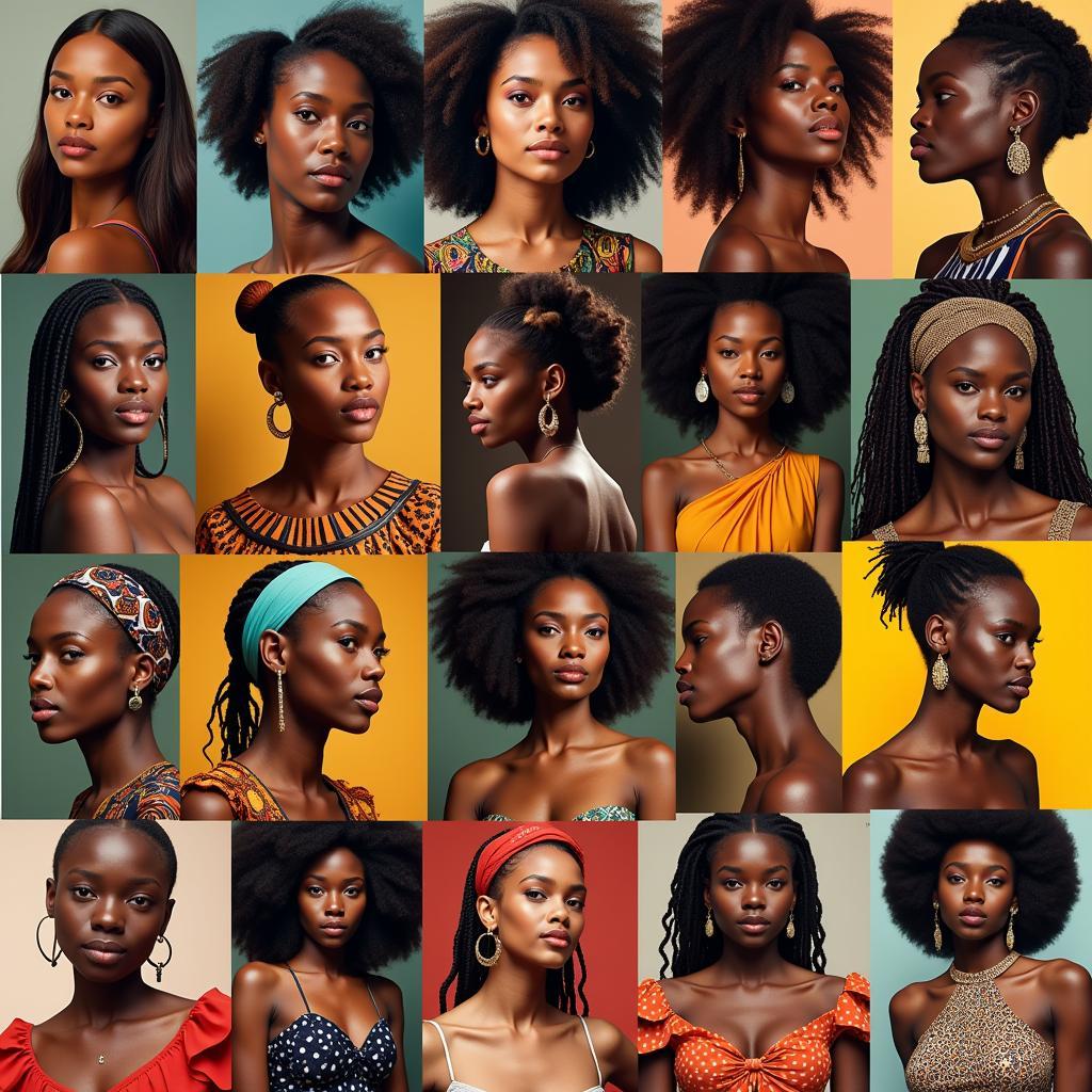 Depictions of African beauty across different cultures, highlighting variations in body shape preferences.