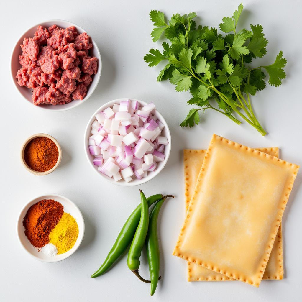 African Beef Samosa Ingredients