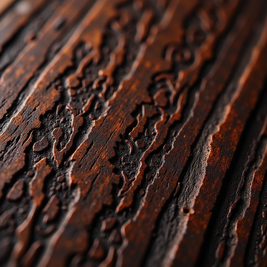 Close-up of African Blackwood Wood Grain