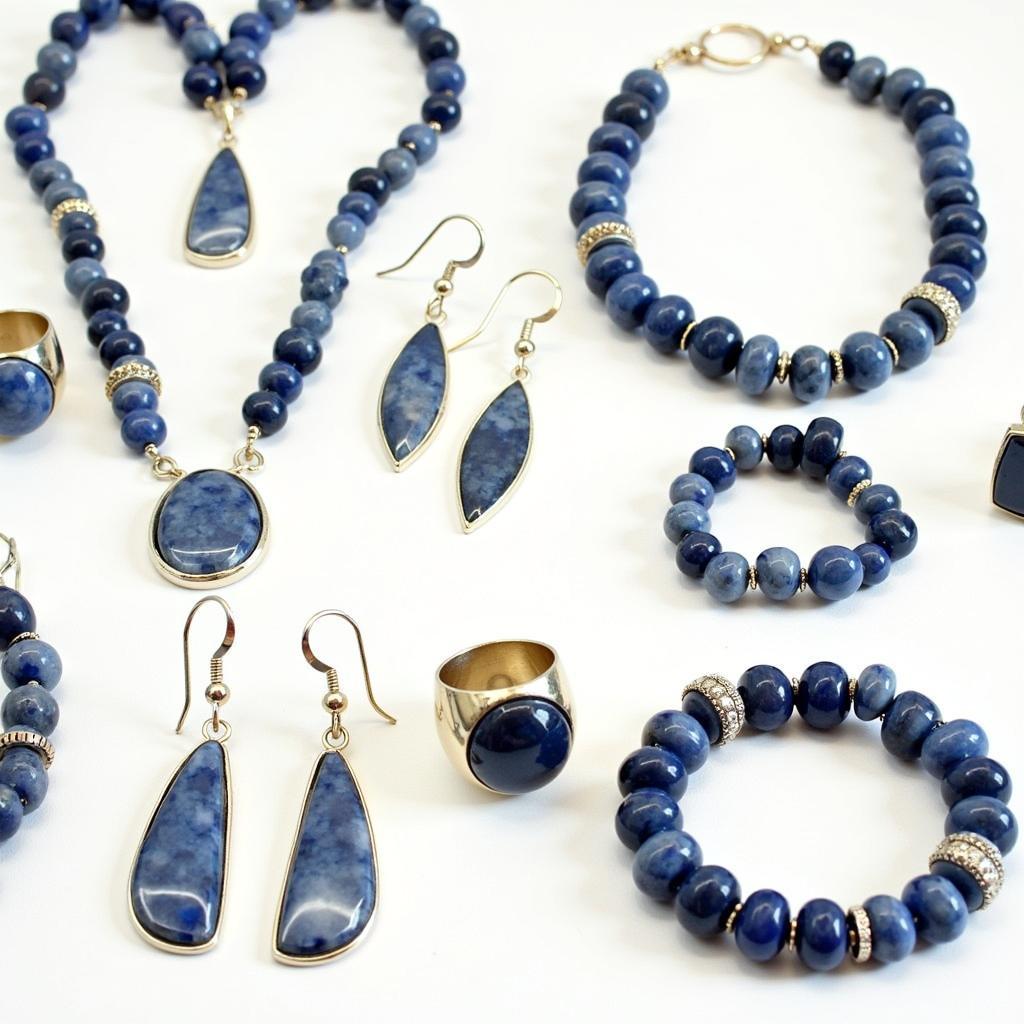 African Blue Lace Agate Jewelry