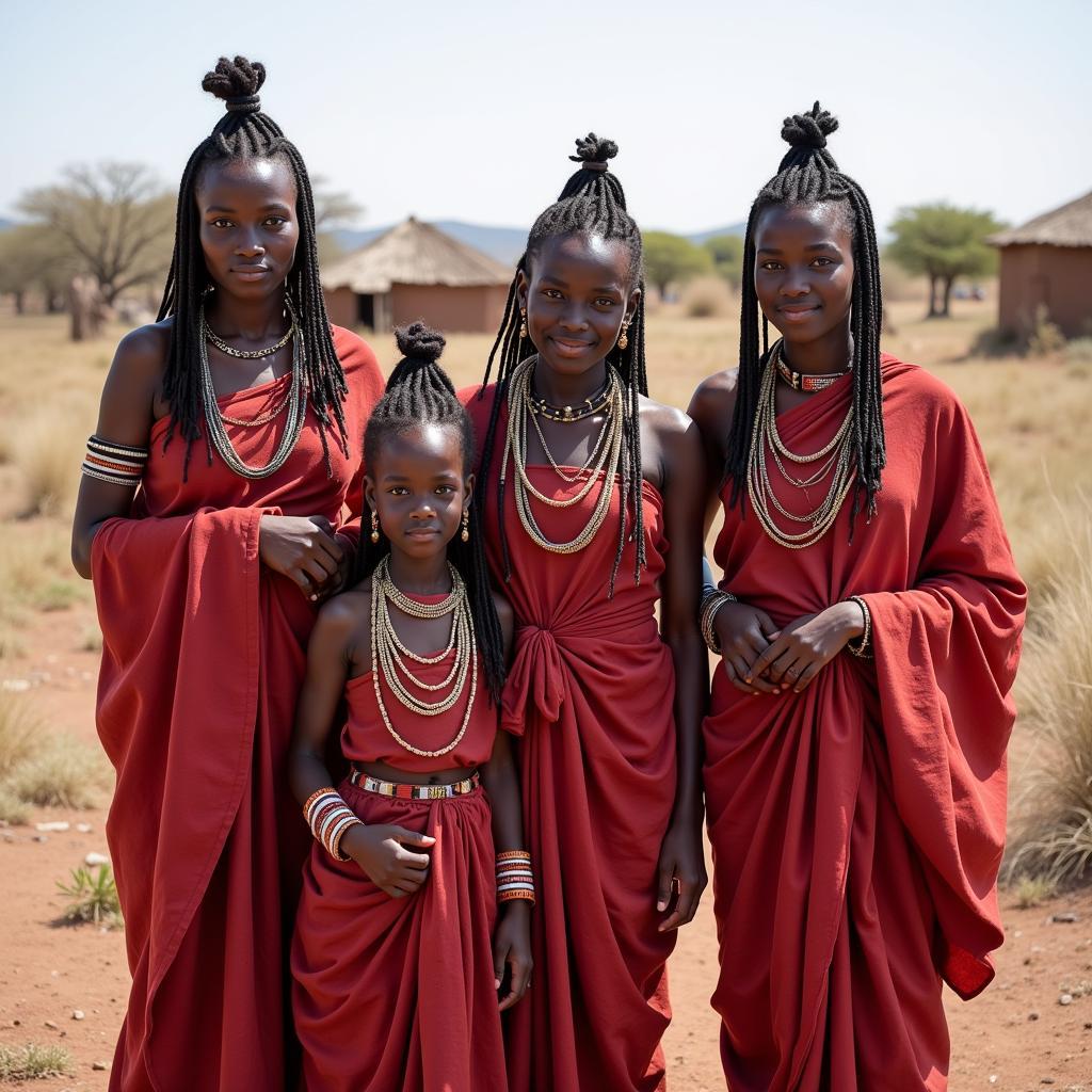 Himba People in Traditional Dress