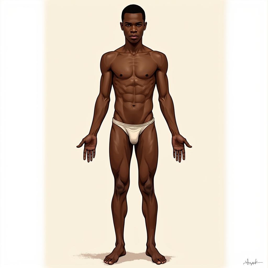 African Boy Anatomy Study