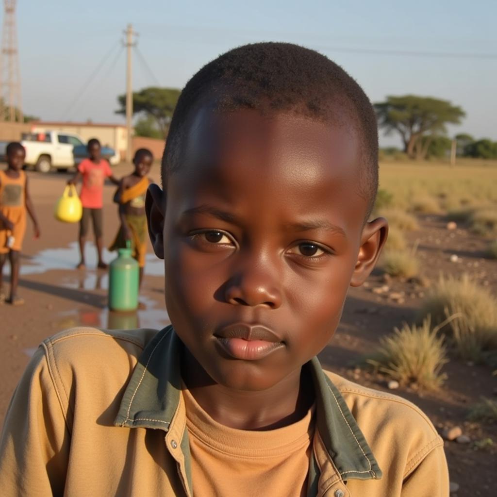 African Boy in Daily Life