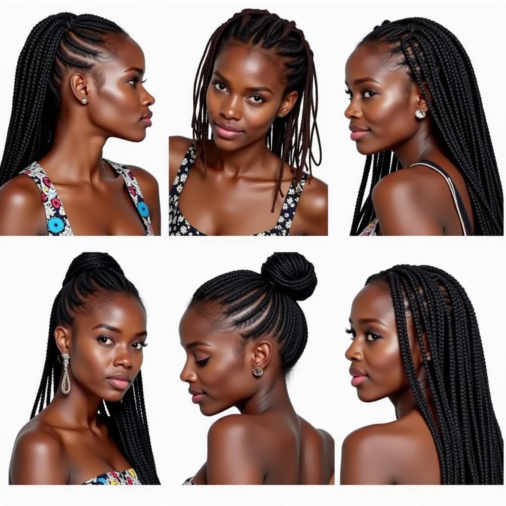 Diverse African Braiding Styles