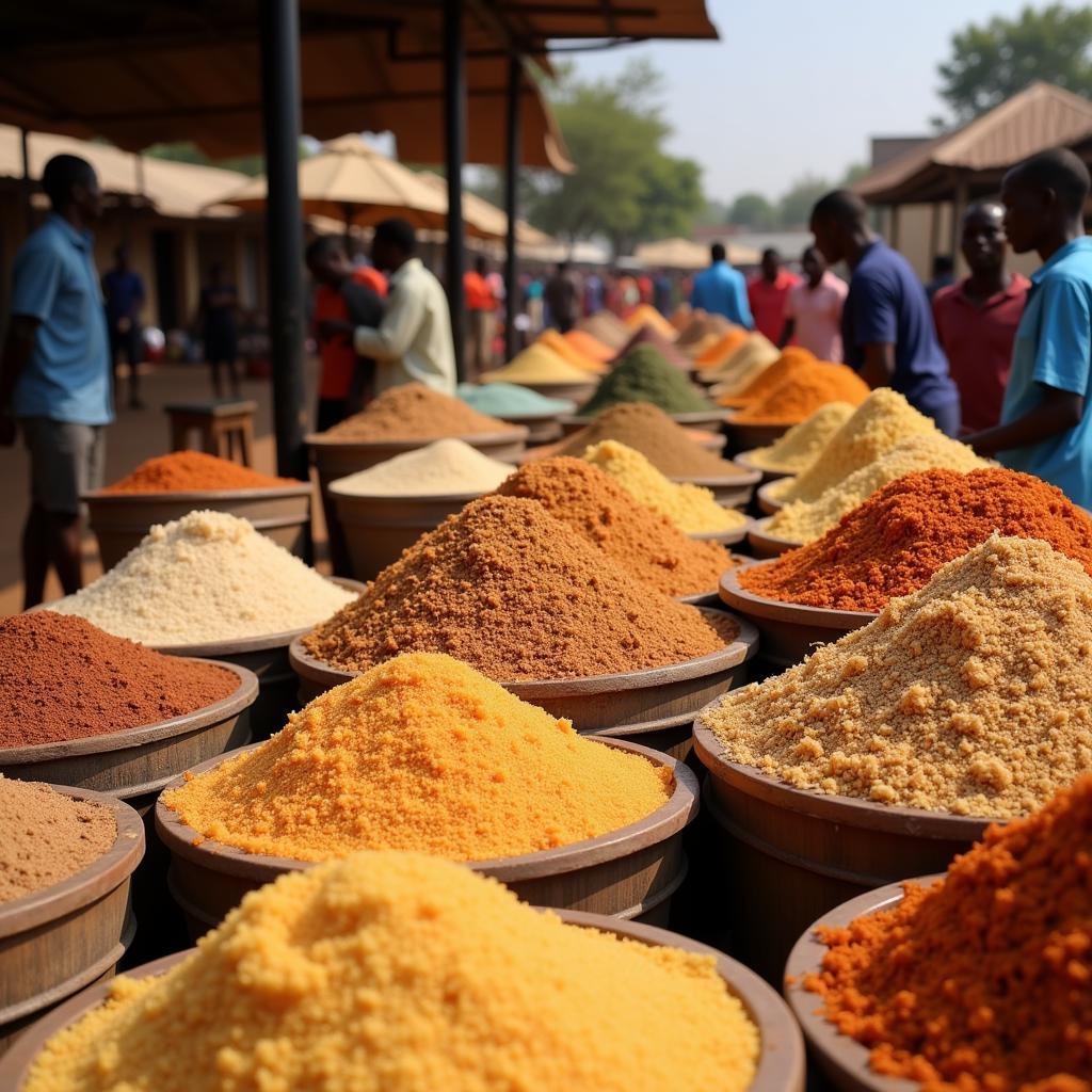 African Brown Sugar Market Scene