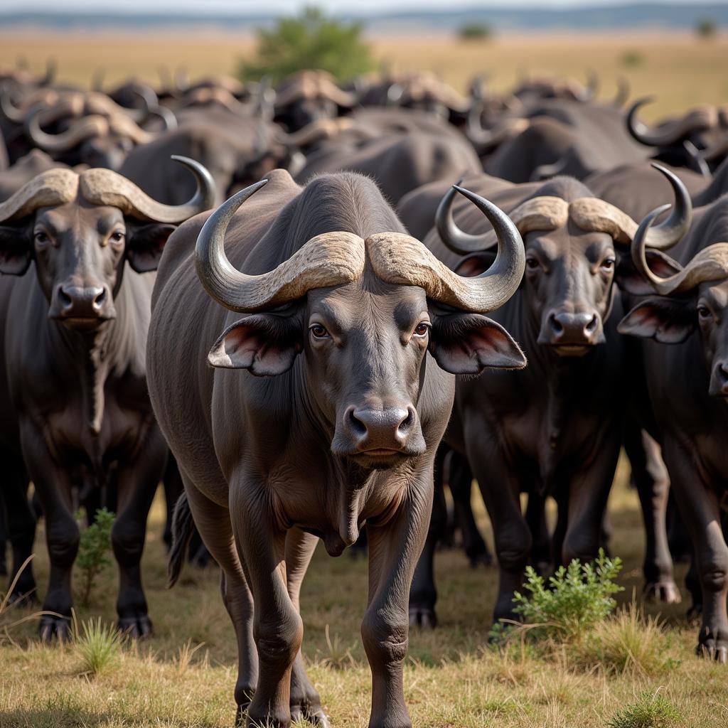 African Buffalo Herd in Kruger National Park