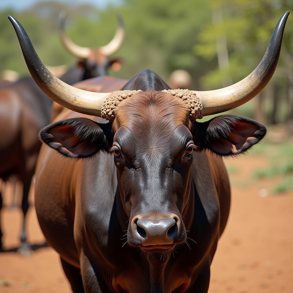 Ankole-Watusi Bull with Majestic Horns