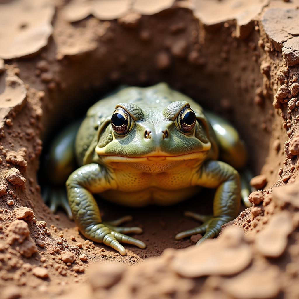 African Bullfrog Burrowing Adaptation