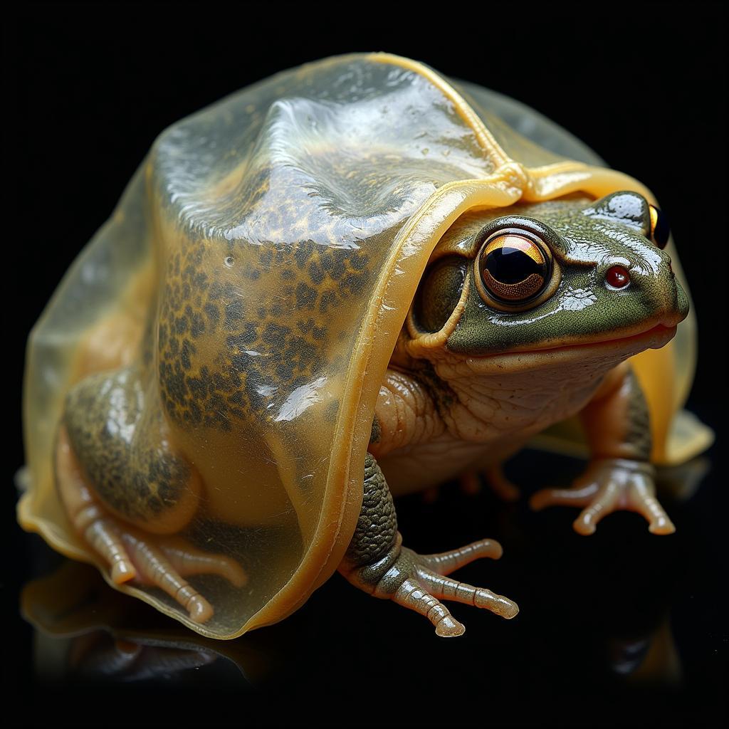 African Bullfrog's Protective Cocoon during Aestivation