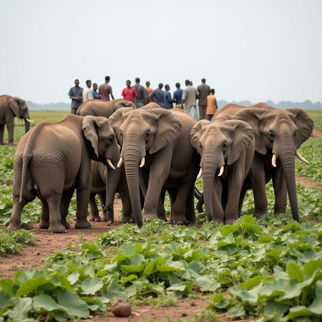 African Bush Elephant Habitat Loss and Human-Wildlife Conflict