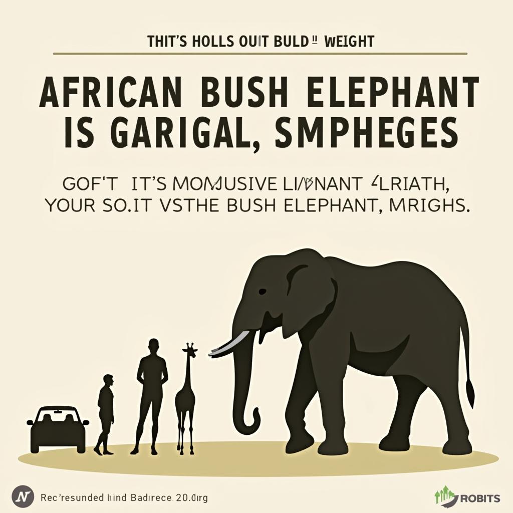 African Bush Elephant Weight Compared to Other Animals