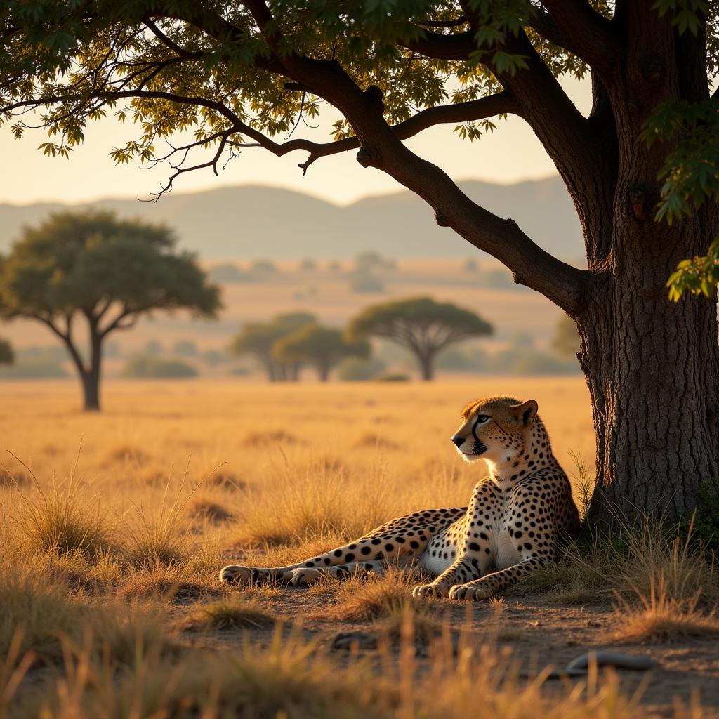 African Cheetah in its Natural Habitat