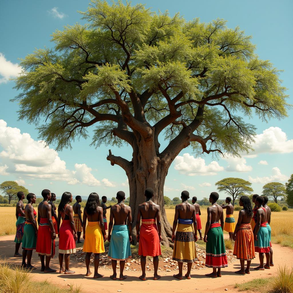 African Cherry Tree in a Cultural Ceremony