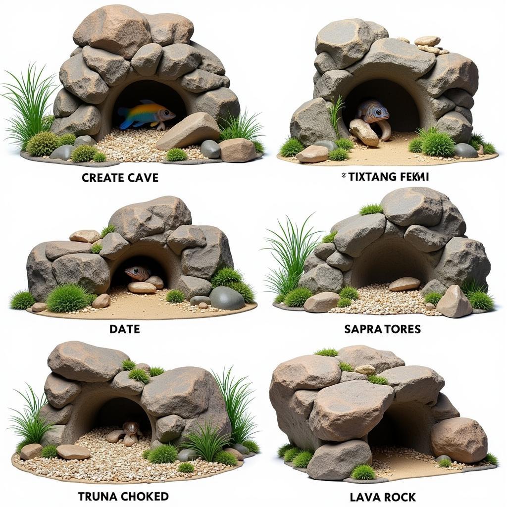 African Cichlid Tank Rock Formations