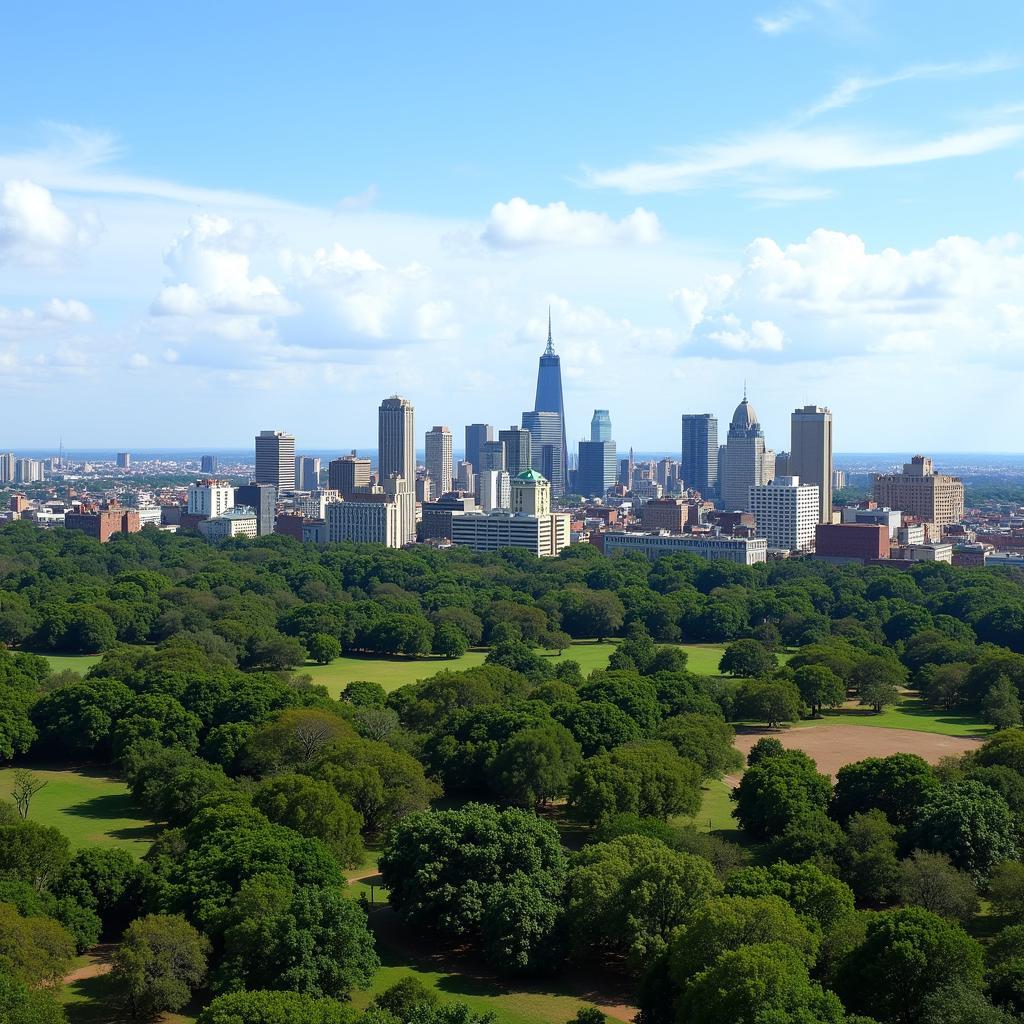 Nairobi Skyline with Lush Greenery