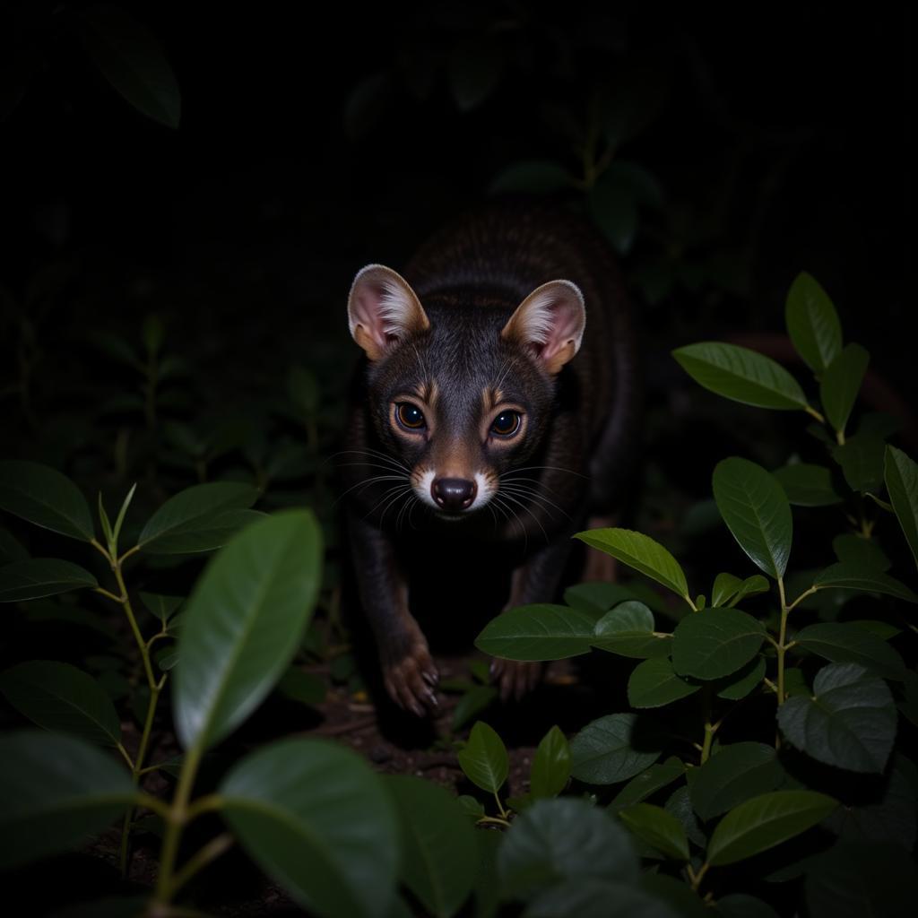 African Civet Hunting at Night