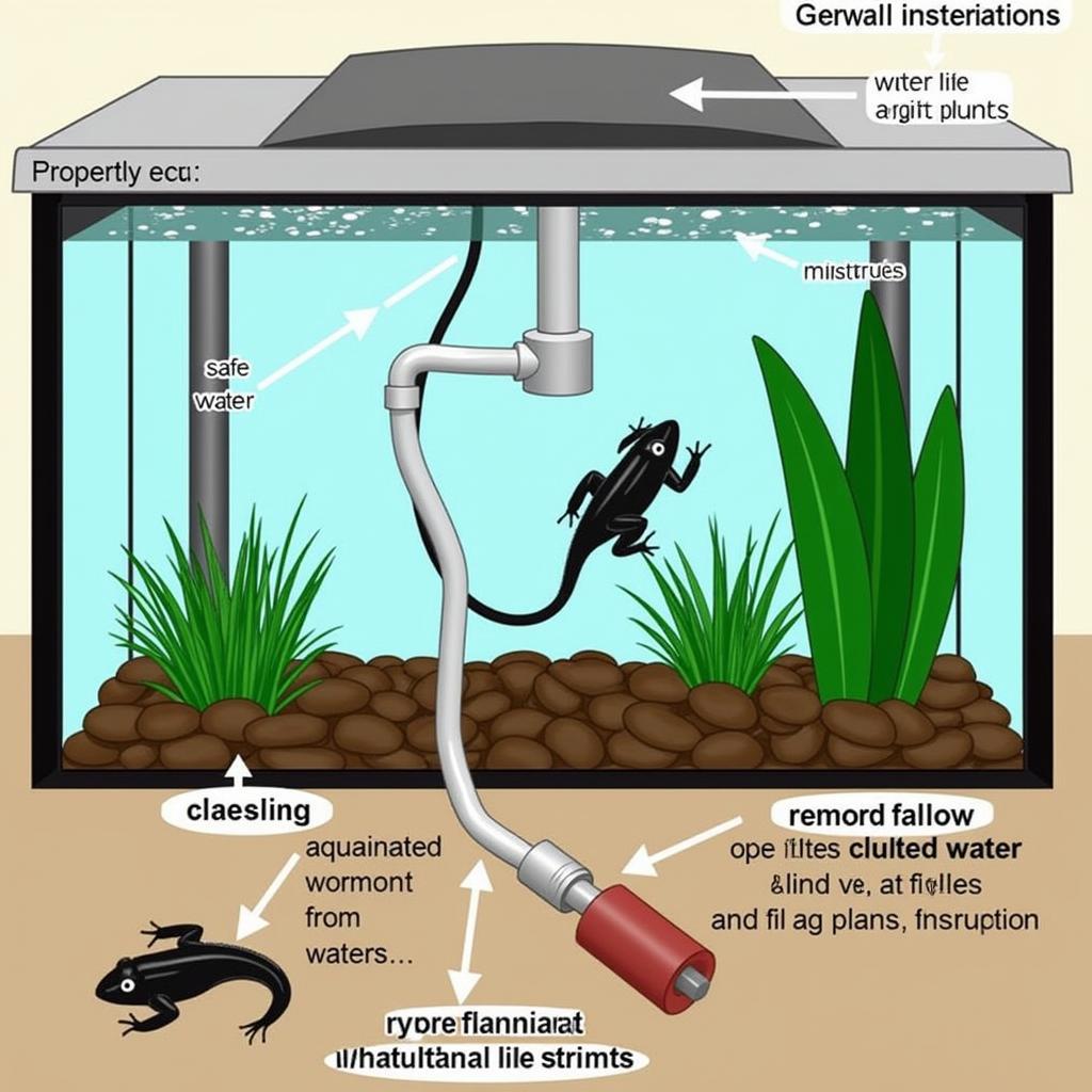 African Clawed Frog Tadpole Aquarium Setup