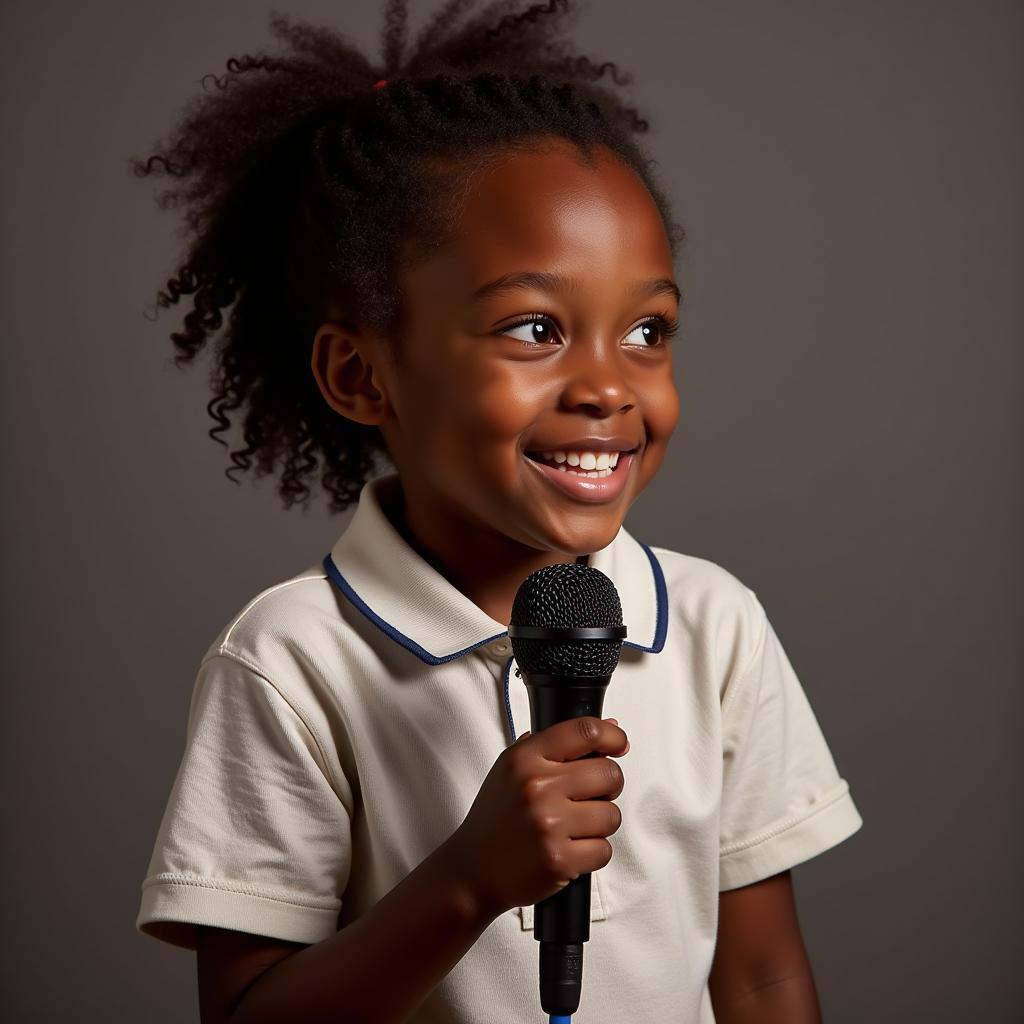 African Comedian Kid in an Interview