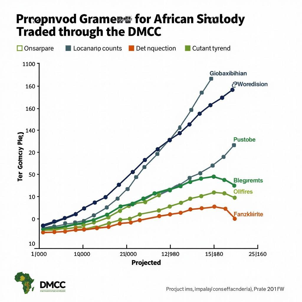 Graph depicting future trends in African commodity trading within the DMCC