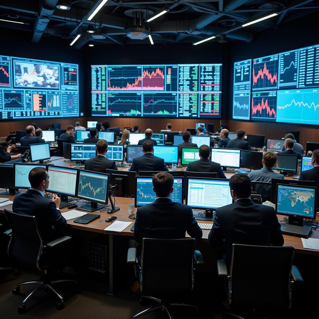 Directors overseeing trading activities on the DMCC trading floor