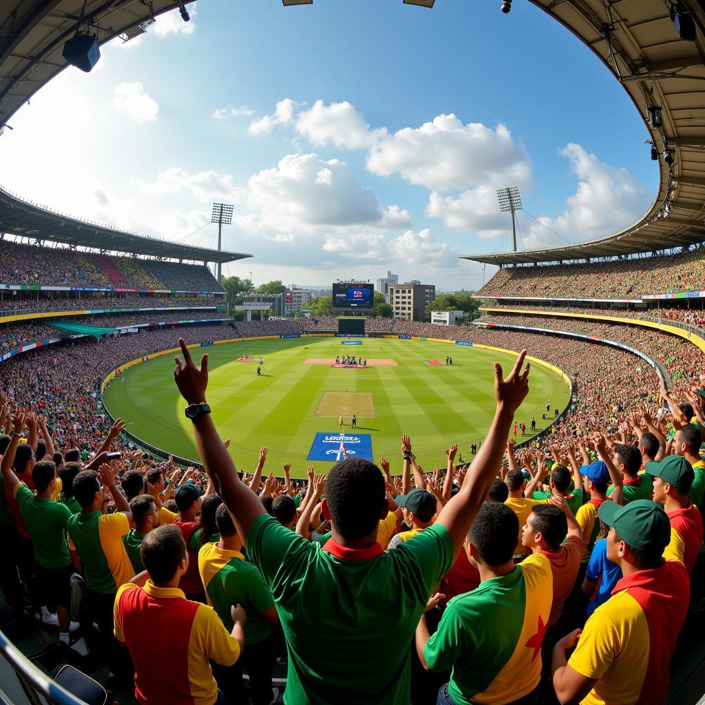 African Cricket Fans Celebrating in 4K