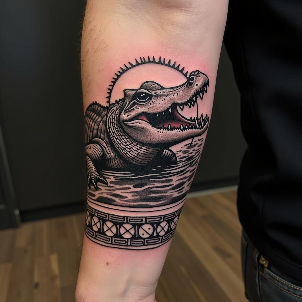 African Crocodile Tattoo: Meaning and Symbolism