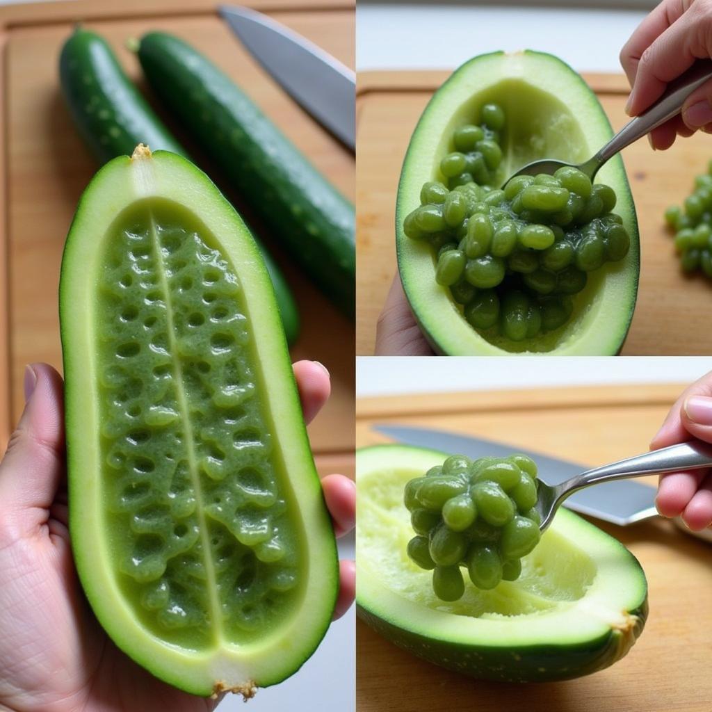 Preparing and Eating African Cucumber