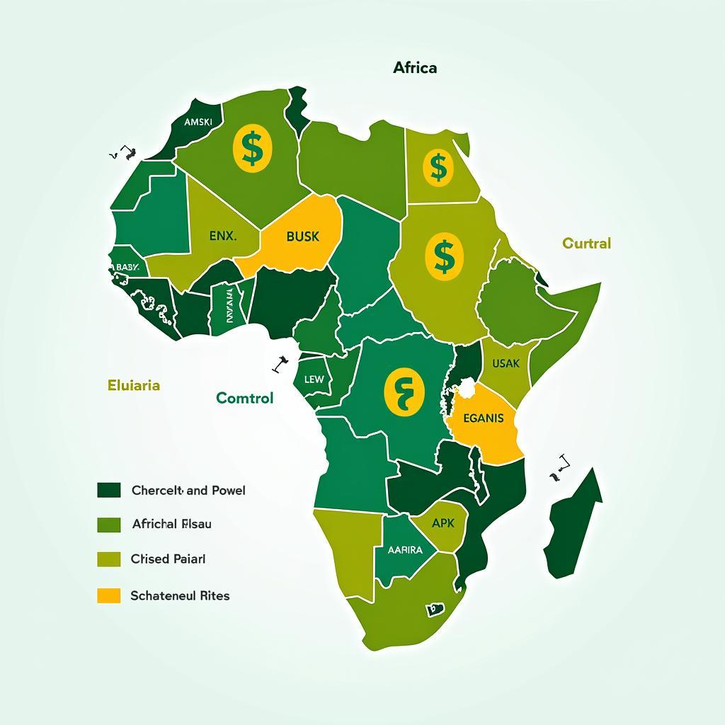 Overview of various African currency symbols and their corresponding countries.