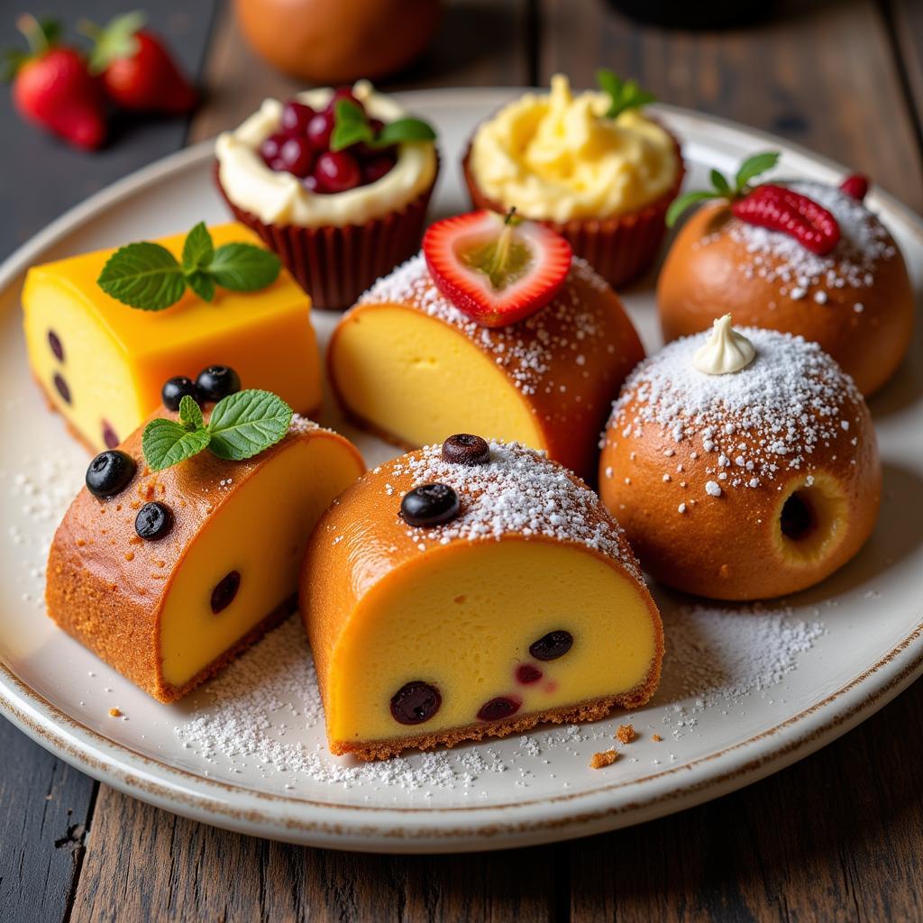 A Platter of Assorted African Desserts