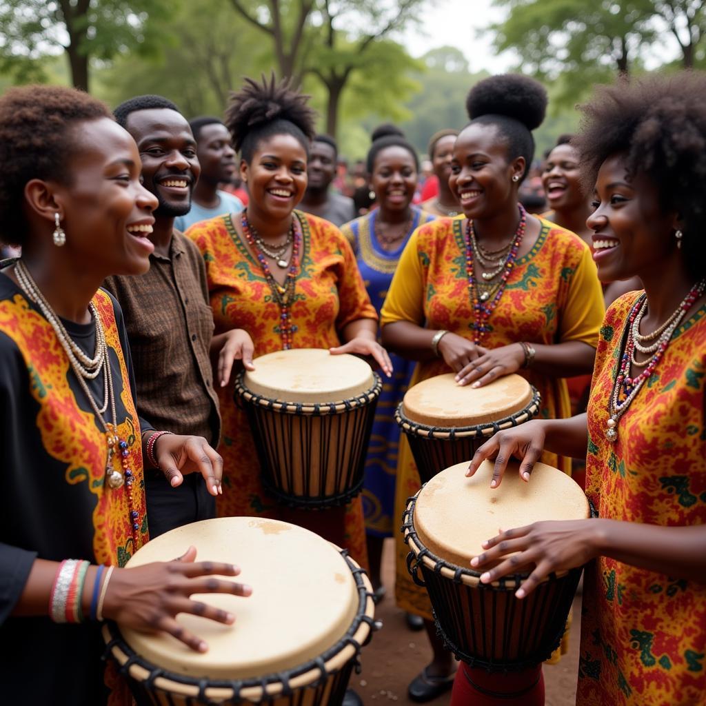 African Drum Circle Celebration