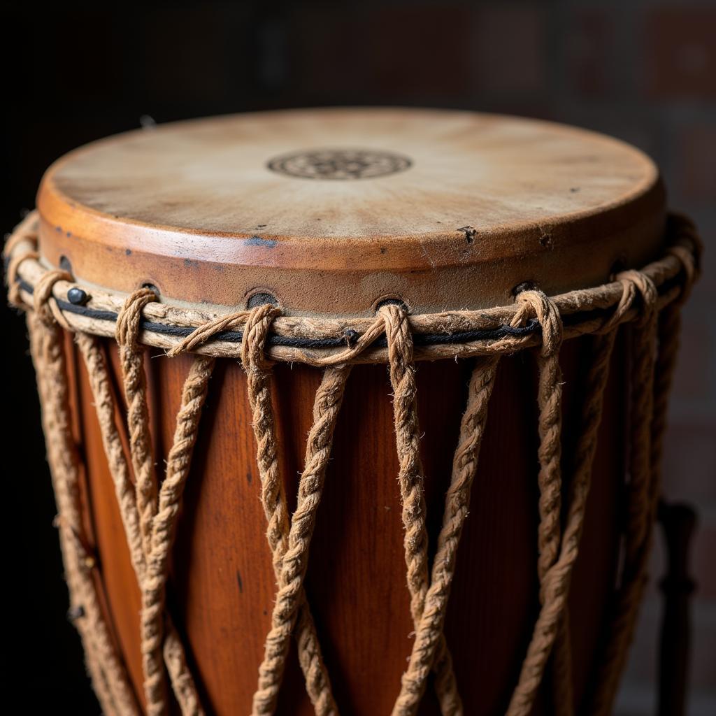 African Drum Craftsmanship Details