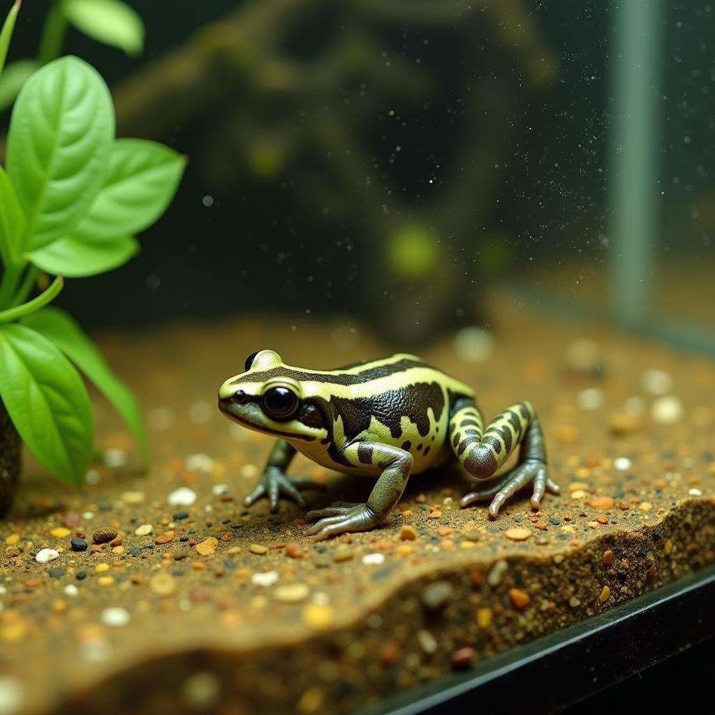 African Dwarf Frog in a Small Tank