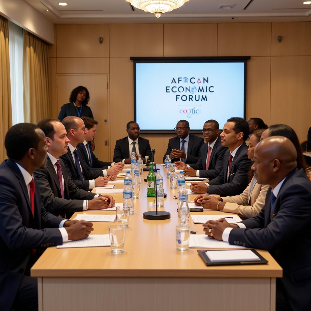 African Economic Forum delegates meeting