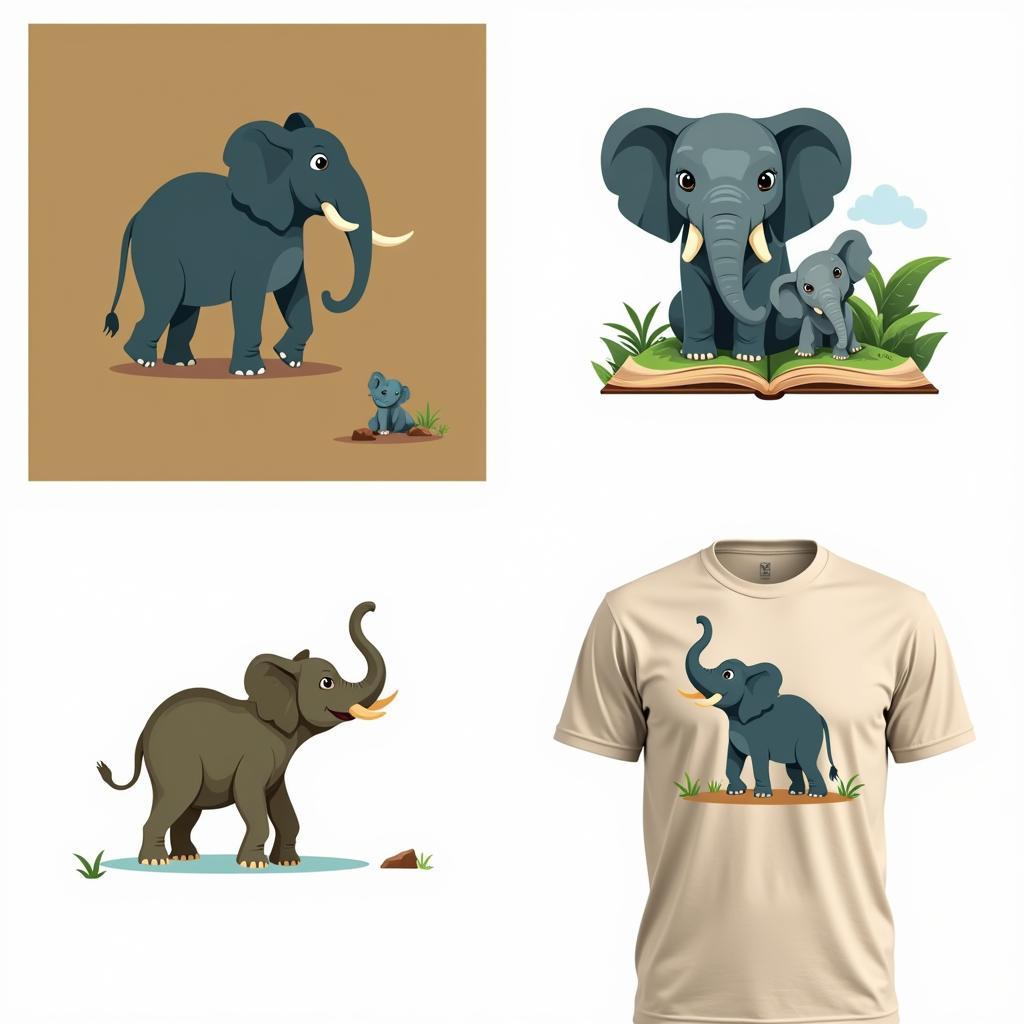 Applications of African Elephant Vector PNGs