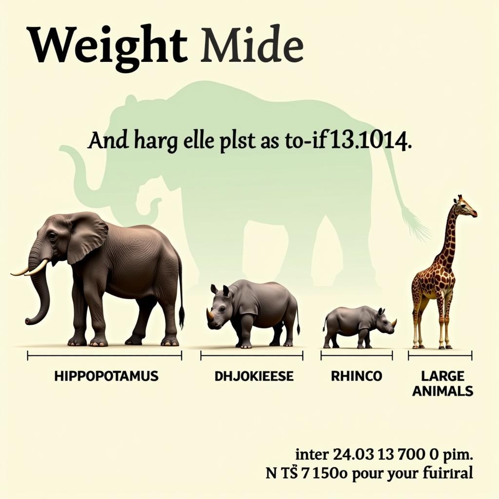 African Elephant Weight Comparison with Other Animals