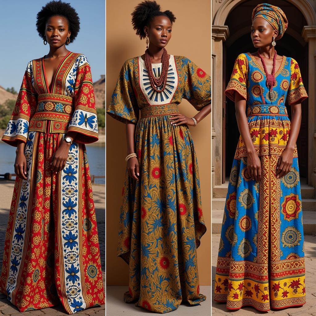 Traditional Designs of African Erotic Sexy Long Gowns