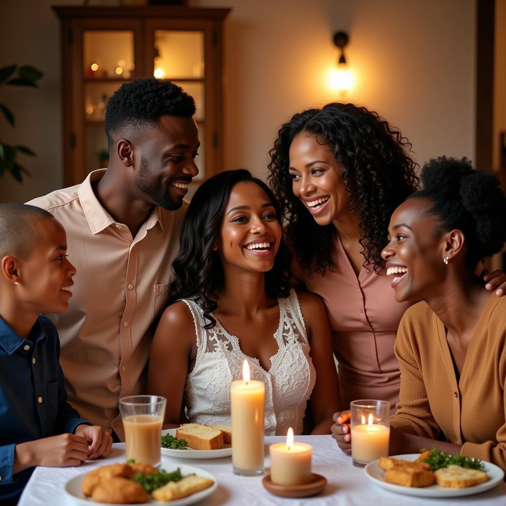 African Family Celebrating Love and Respect