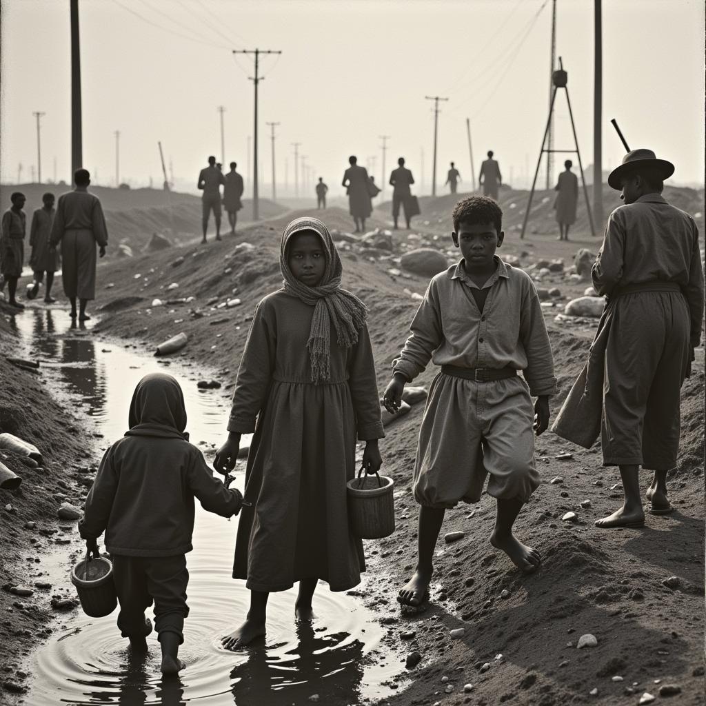 Families Struggling During the 1984 African Famine