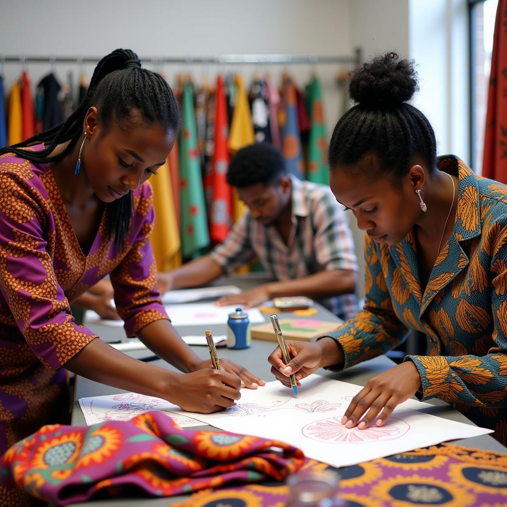 African Fashion Designers in Atlanta Studio