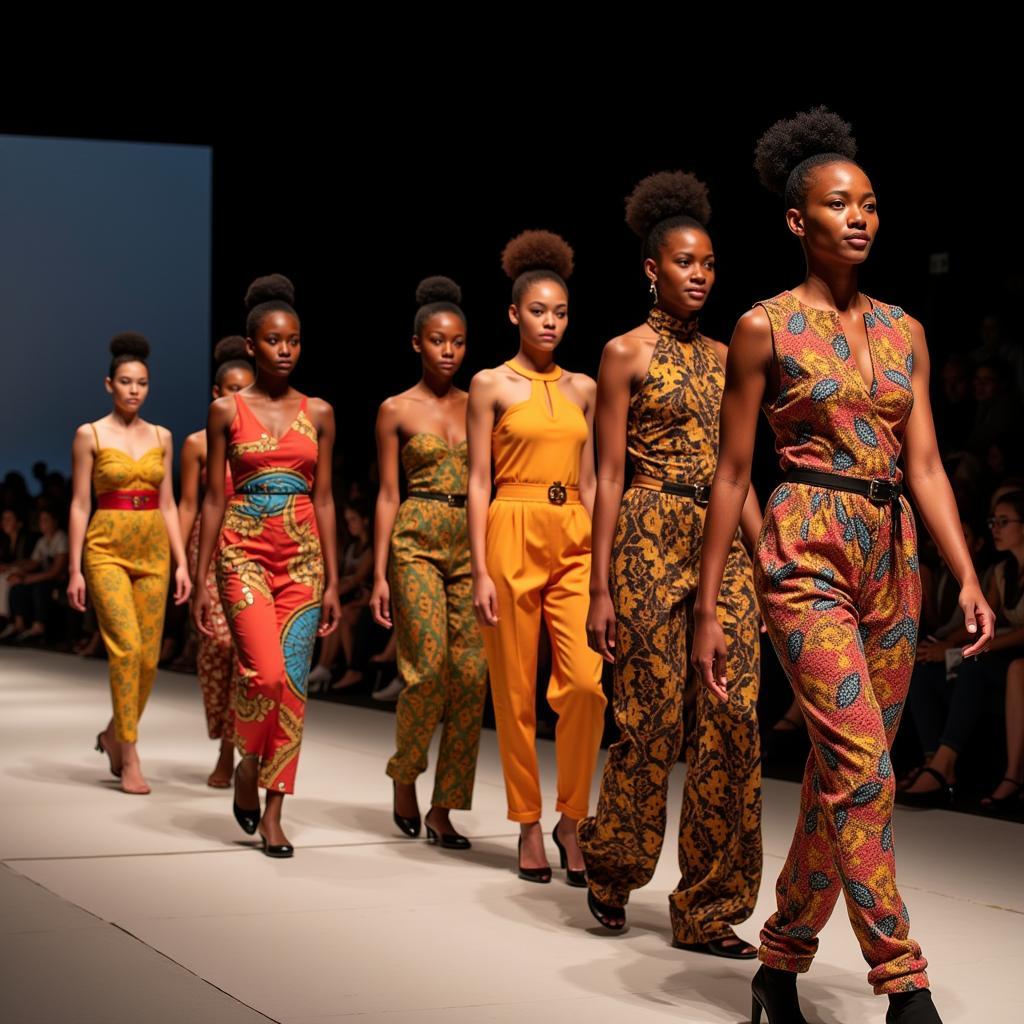 Showcasing the vibrant colors and unique designs of African fashion.