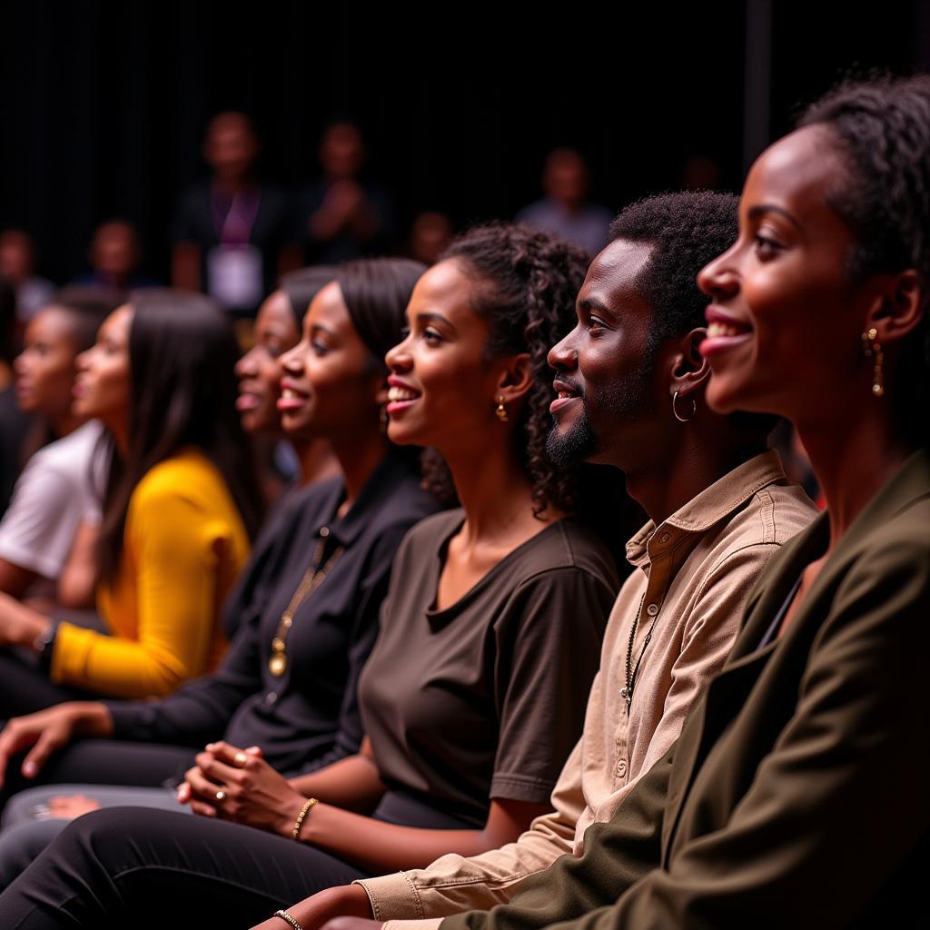 Enthusiastic Audience at an African Fashion Show in Tallahassee