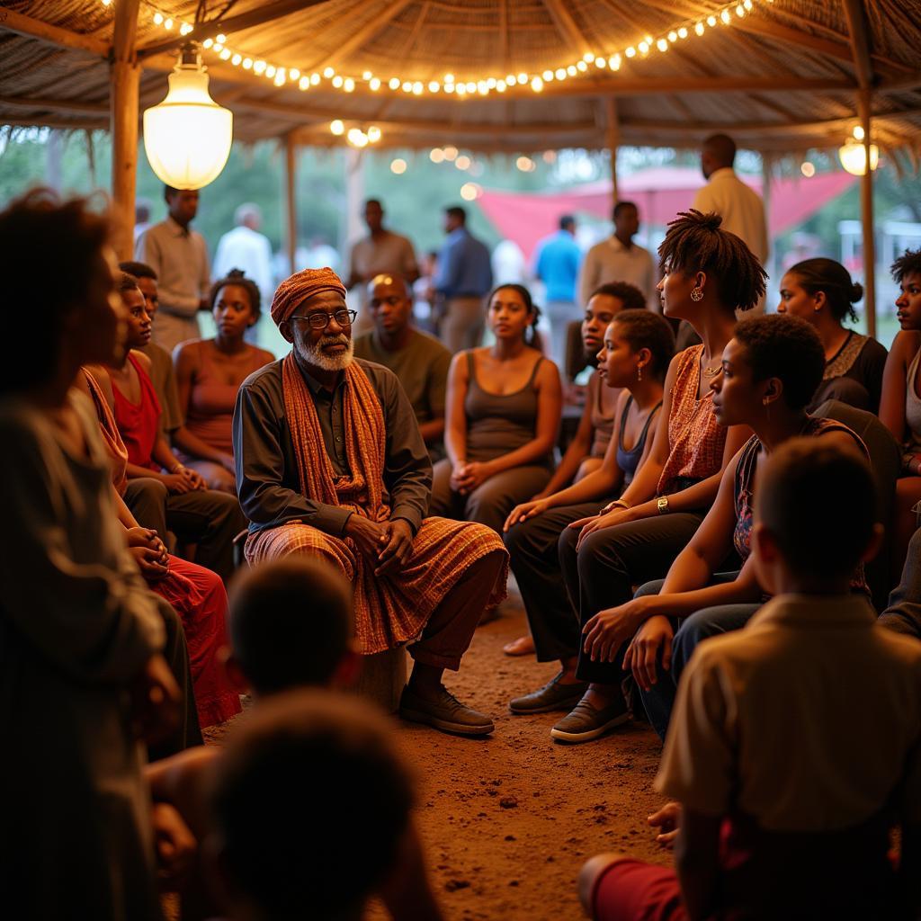 Storytelling Tradition at an African Festival